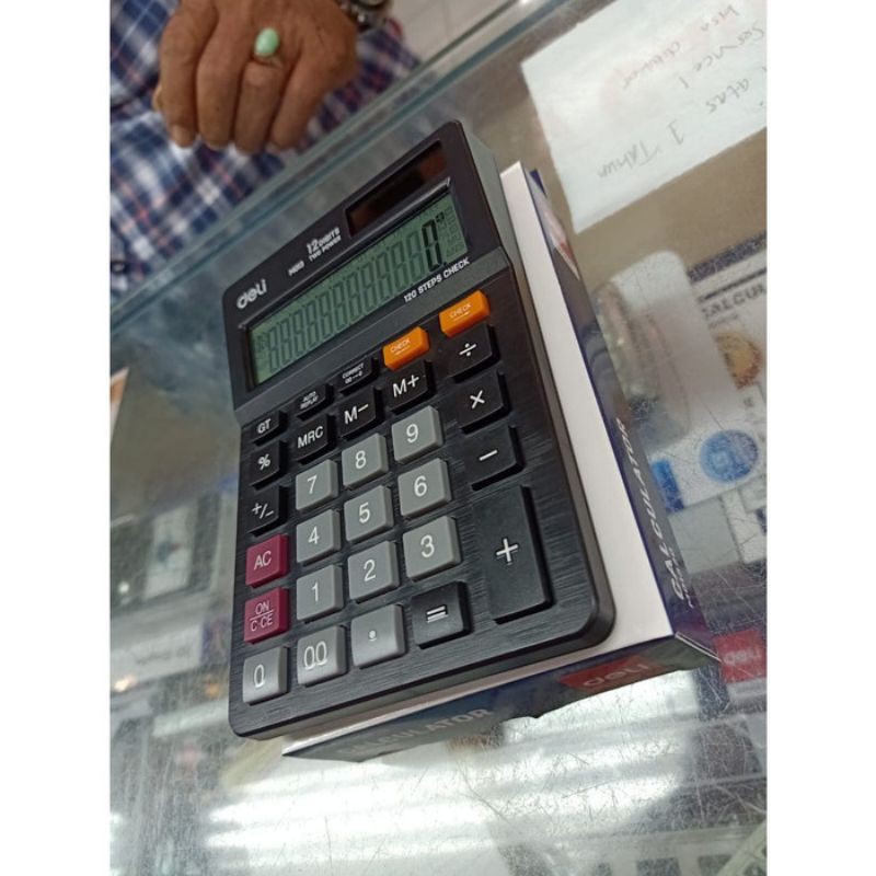 DELI M013 12 DIGIT CHECK CORRECT CALCULATOR GARANSI 3 TAHUN COMPACT