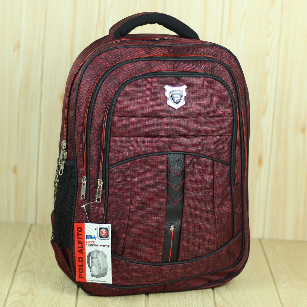 Tas Alfito Merah Panah Merah Gendong Formal Backpack Cowo Cewe Keren