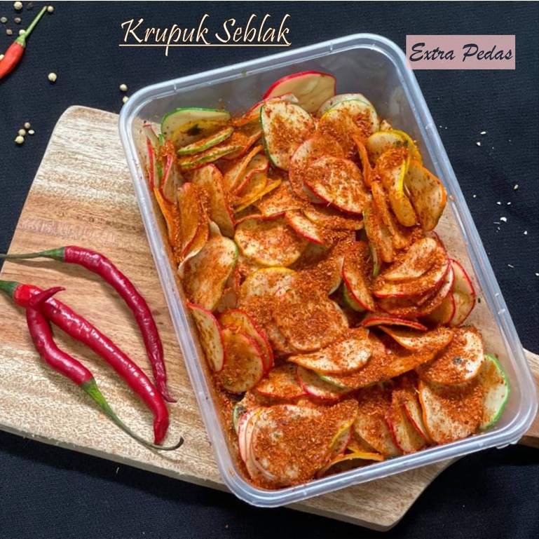 

bigseller !!! MAKANAN ENAK RINGAN PEDAS KERUPUK KERIPIK SEBLAK GURIH DAUN JERUK 100GRAM KEMASAN BOX NIKMAT