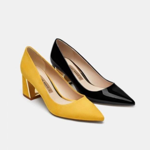 zara yellow shoes