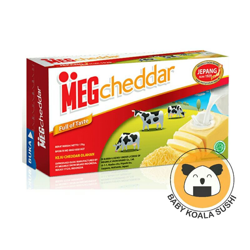 MEG CHEESE Keju Cheddar Merah 165 g Halal │ Chedar