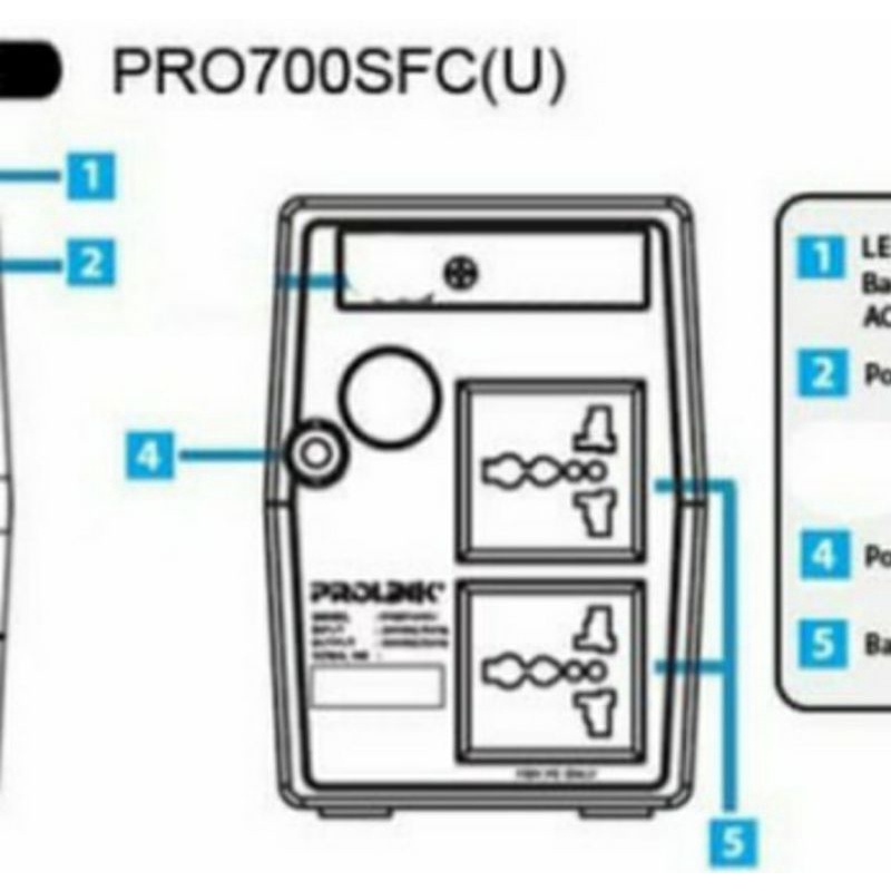 Ups Prolink Line Interactive 600Va Tampa Battery