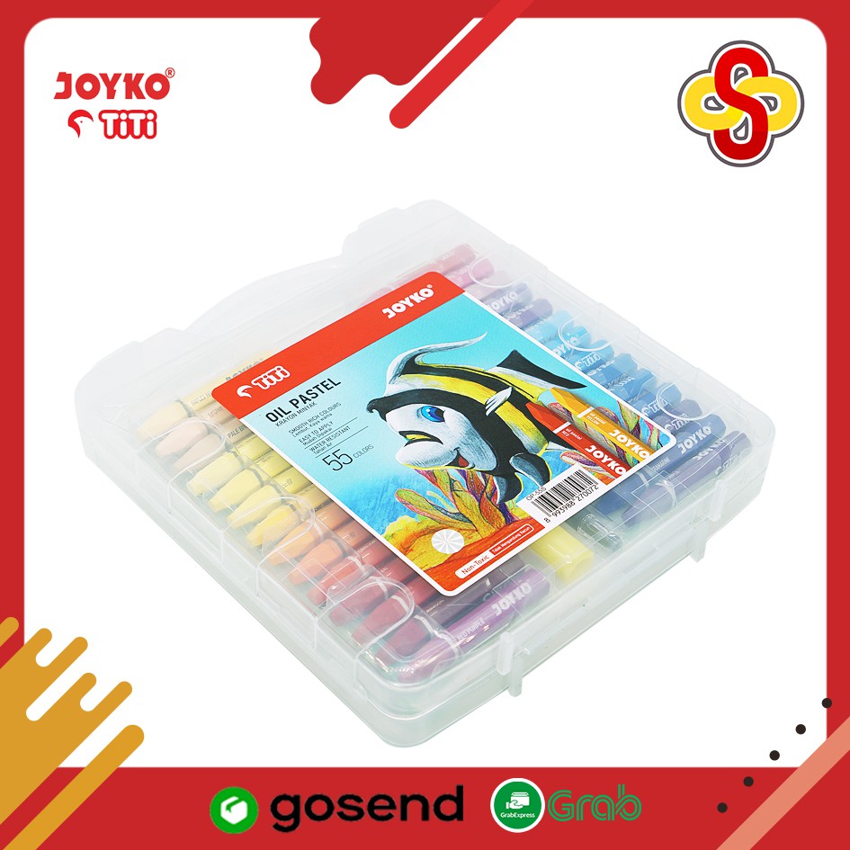 Crayon / Krayon Oil Pastel Joyko - 55 Warna