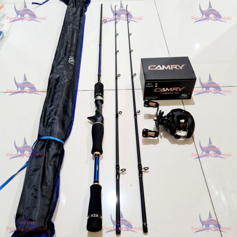 joran set oncak double strike ujung 2 pcs + bc camry