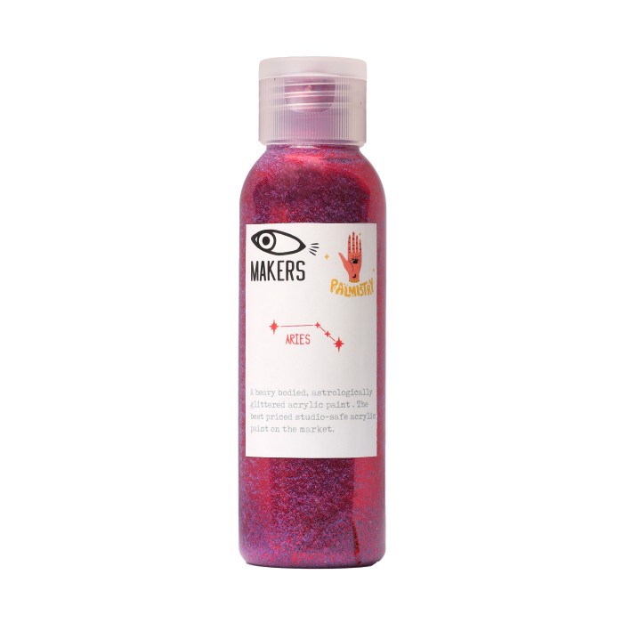 

MAKERS Red Acrylic Glitter Paint 100 ml ARIES