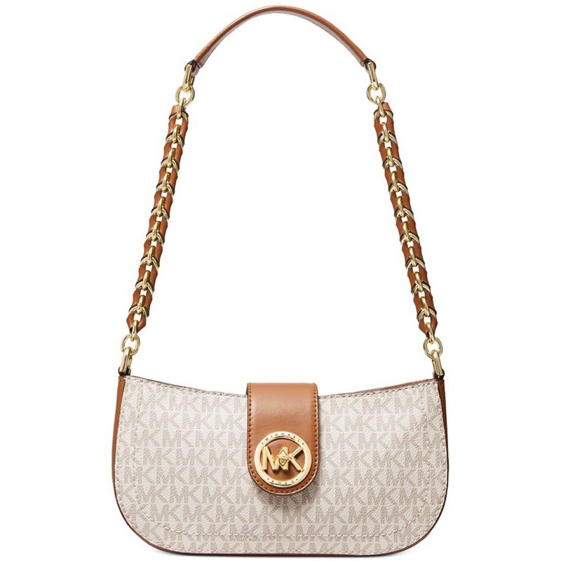 MK Carmen Extra-Small Shoulder Bag - White Brown