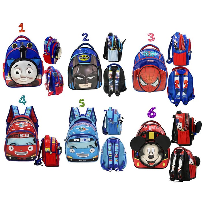 Terbagus.. Promo Termurah  Tas Ransel Anak Sd/Tk Tobot/Lol/Ultr AZ808  Thomas Tk & Pg Bahan Kain