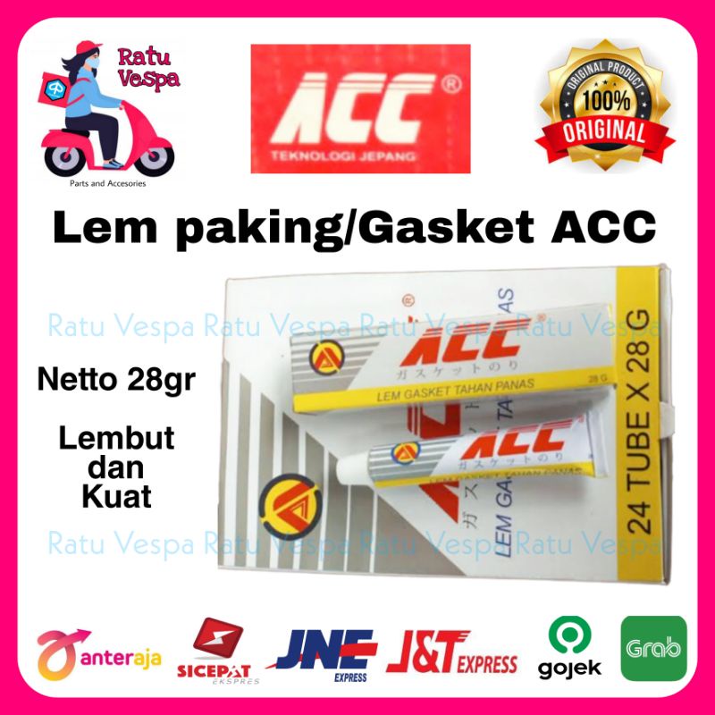 Lem Paking Gasket ACC lembut dan kuat 28gr Vespa Super PX Excel