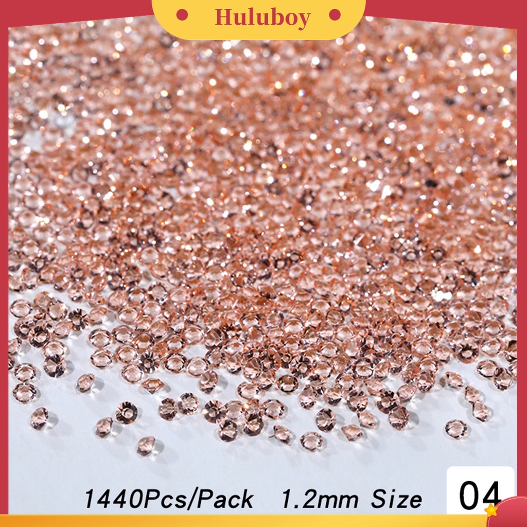 Huluboy Huluboy♡ 1440pcs / Set Manik-Manik Kristal Berlian Imitasi Bentuk Asimetris 3D Untuk Manicure Charms