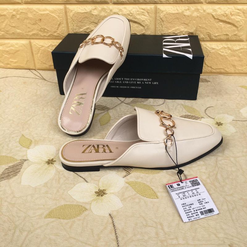 SEPATU ZARA-175 LEATHER MULE LOAFERS -vitorioso