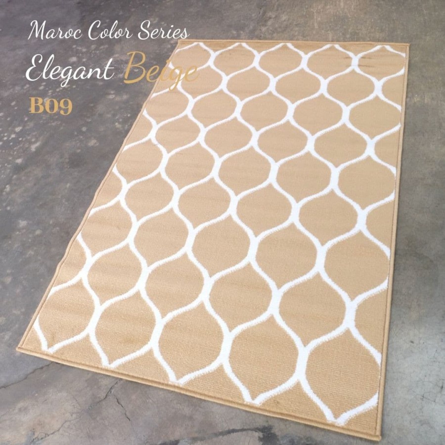 KARPET LANTAI MAROC 100 X 150 COLOUR SERIES-Beige 09