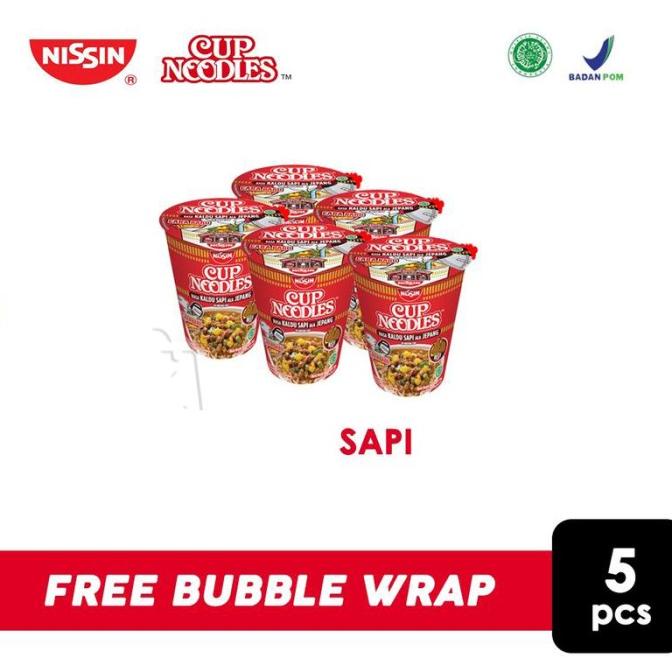 

:=:=:=:=] Paket Nissin Cup Noodle Sapi Merah 5pcs