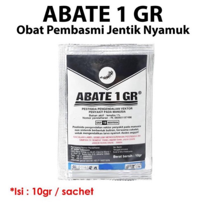 ABATE Pembasmi Jentik Nyamuk / Penghilang Jentik Nyamuk / Bubuk Ajaib Pembasmi Jentik Nyamuk ABATE 1gr