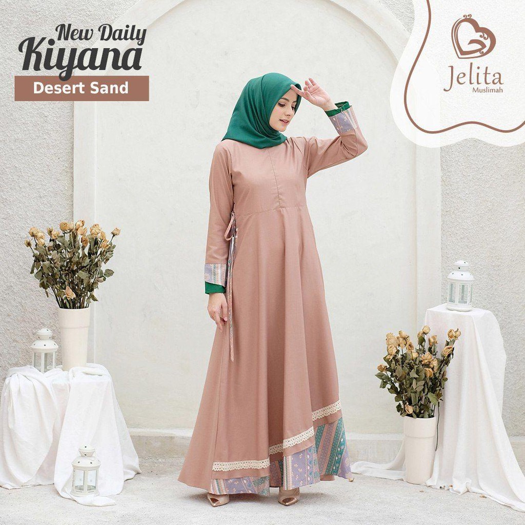 KIYANA DRESS JELITA MUSLIMAH GAMIS CASUAL