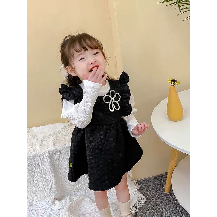 【Baru Datang!!】0-4Tahun QZ-95 Dress anak perempuan/Gaun putri Modern lengan panjang  Fashion Anak Impor