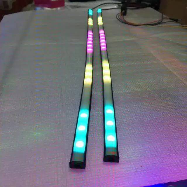 Led Dashboard Bagasi Mobil 2 Baris Nyala Warna Warni 60cm