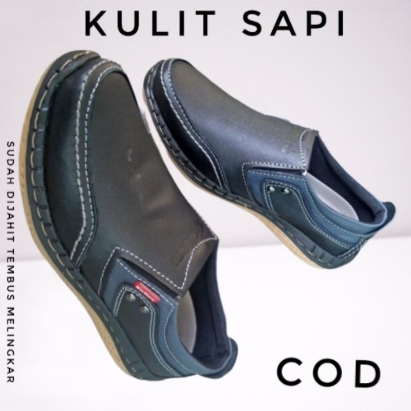 sepatu pria/ sepatu kulit/ sepatu santai kulit /sepatu kasual /sepatu Slip On/ sepatu flat /sepatu dinas /sepatu kerja /sepatu murah/ Sepatu COD