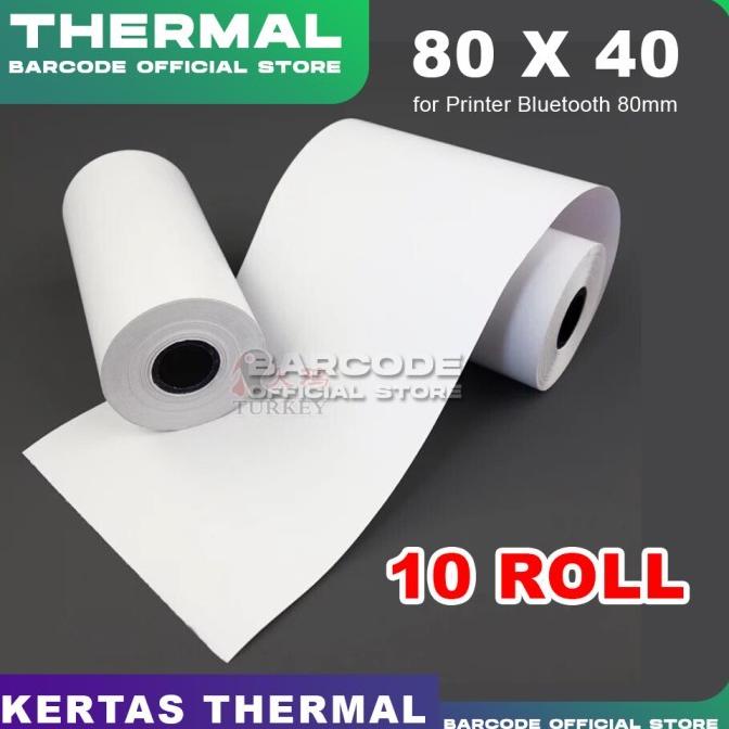 

Kertas Struk Thermal Printer KasirEpson TMT82X (80 x 40 mm) 10 ROLL Star Seller Termurah