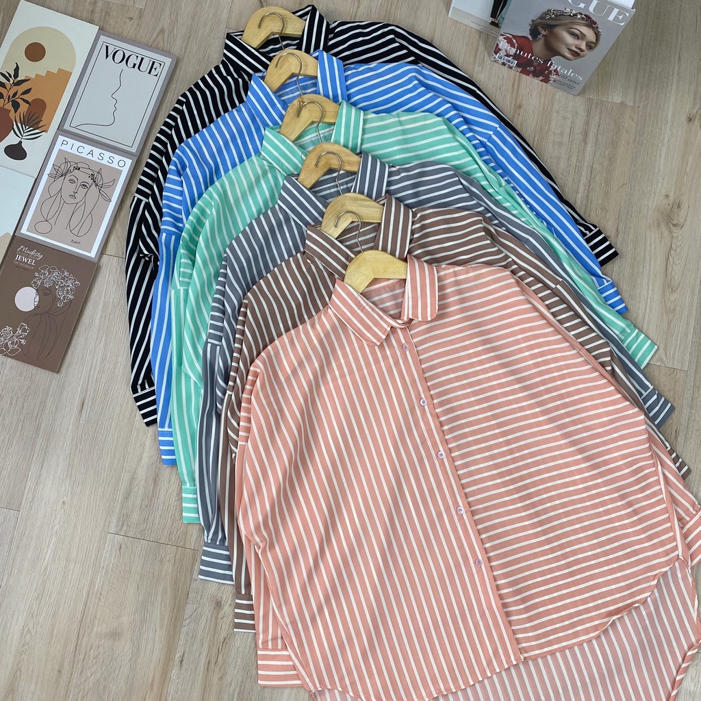 KEMEJA SALUR WOLFIS AMANDA DAILY LONG SHIRT OFFICE SHIRT PREMIUM B489 CO