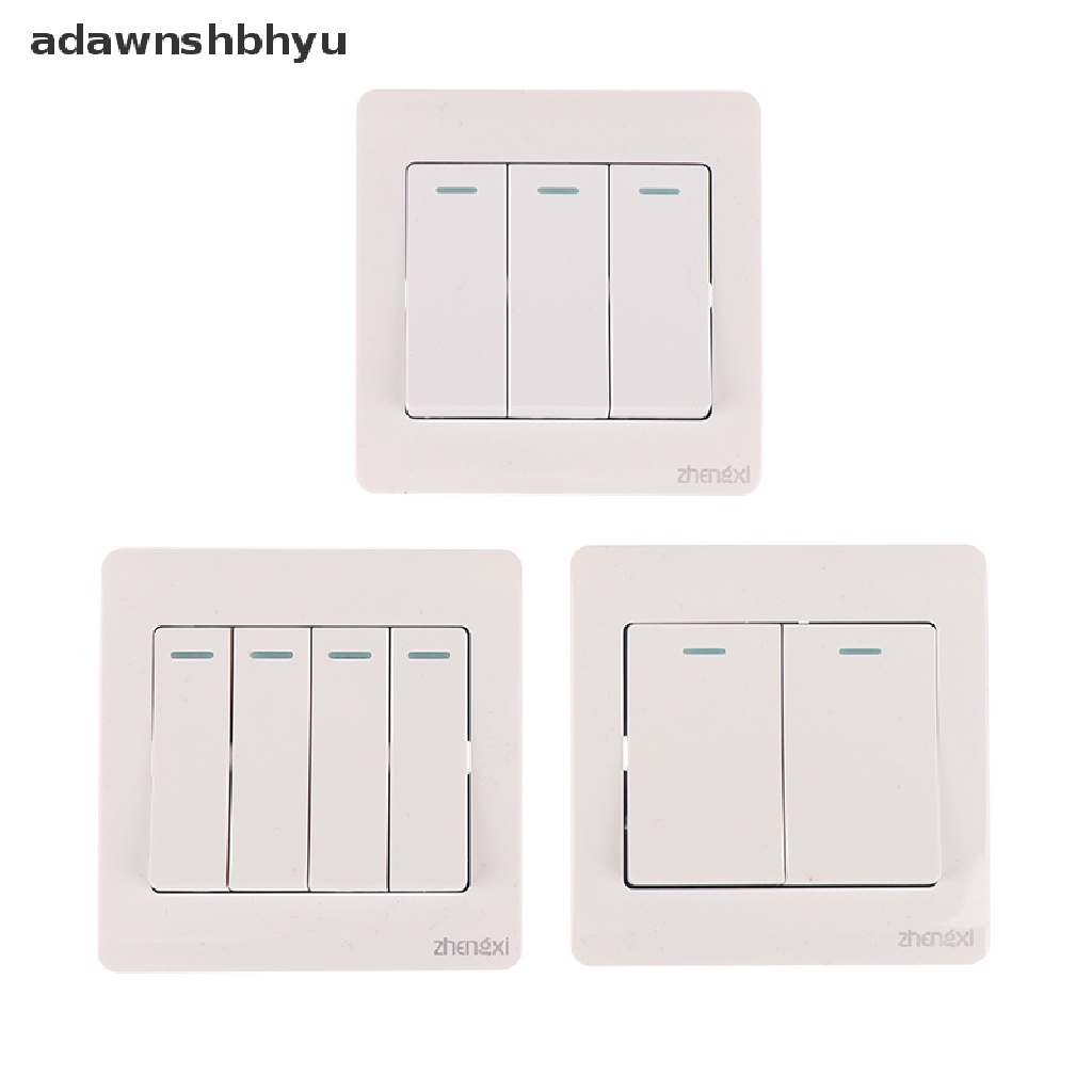 Adawnshbhyu Saklar Dinding1/2/3 /4 Gang 1Way Tombol Saklar Lampu Dinding Tombol On/Off Push Button