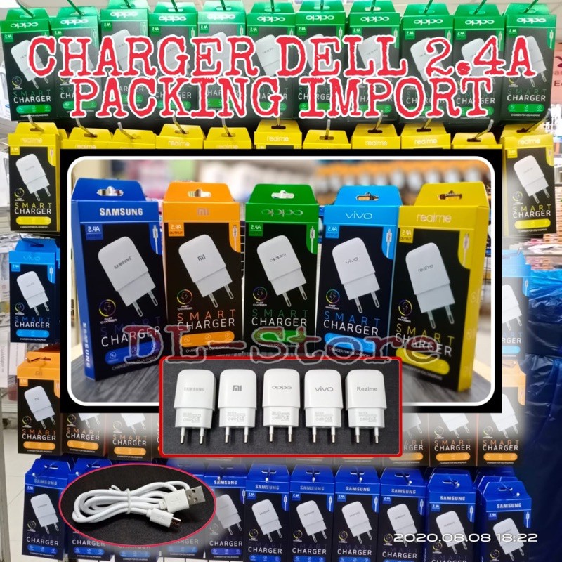 CHARGER DELL 2.4A SINGLE PORT TC DELL REAL 1.5A BRANDED IMPORT CAS MURAH BAGUS