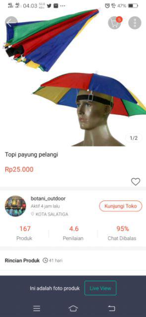 Topi Payung Pelangi