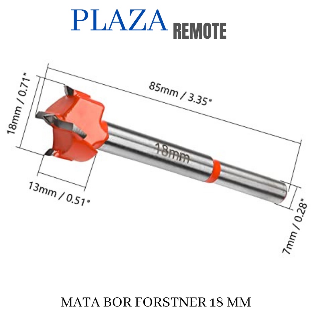 Forstner Bit MATA BOR Pelubang KAYU Engsel SENDOK drill bit 18 MM