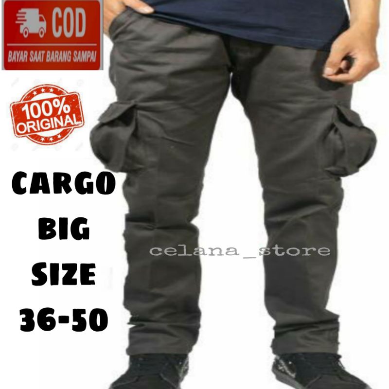 [Celana_store]celana panjang pria/celana kargo jumbo 38-50/celana cargo/celana panjang jumbo/big siz