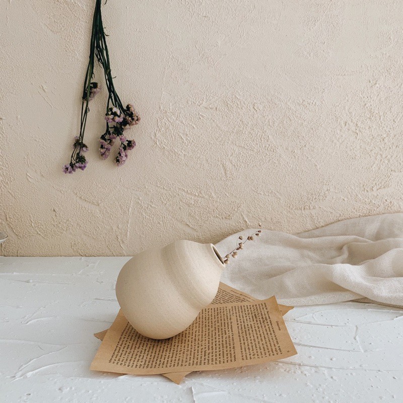 KIRO Vas Bunga Dried Flower Vase Bejana Bunga Keramik Aesthetic Korean Homedecor Vintage Unik Dekorasi Rumah Kamar Tidur Minimalis Pajangan Properti Foto Studio Scandi Japandi Retro Nordic Style