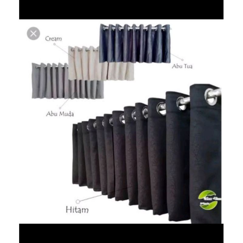 gorden/tirai/hordeng/gordyn polos,Poni Hordeng Poni Gorden Pisah Model semokring Tinggi 50cm