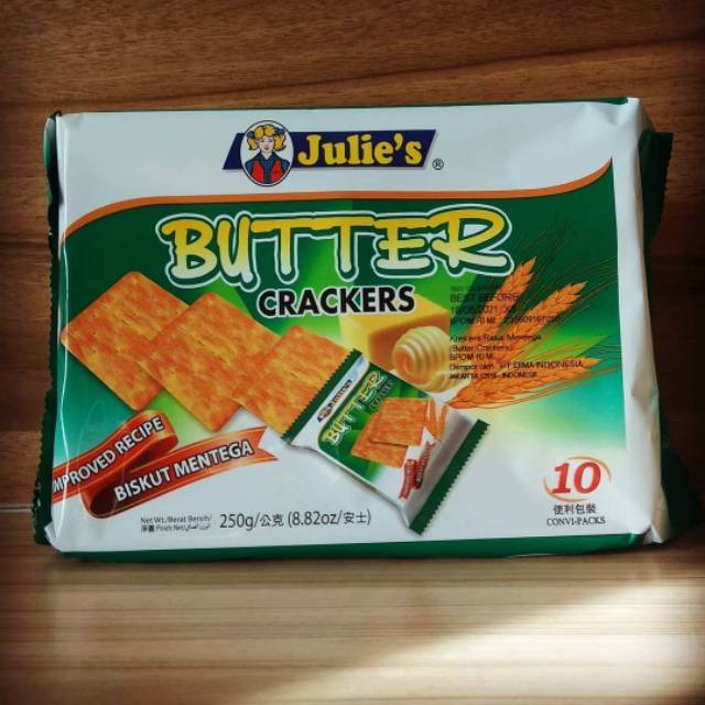 

Biskuit Julie's butter crackers isi 10