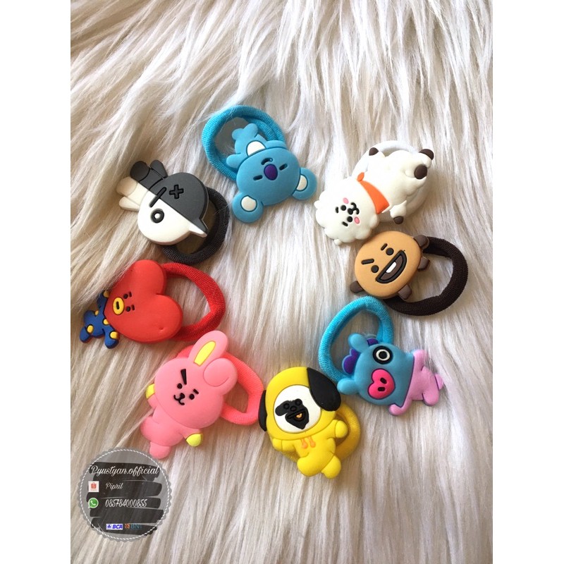 Kuncir donat anak karakter BTS ikat rambut