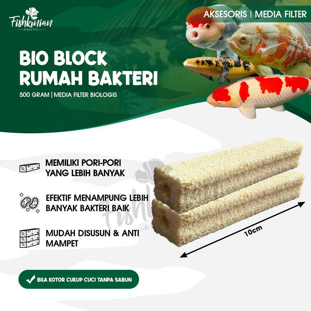 Fishkinian | Eco Bio Block Rumah Bakteri - Media Filter Air Aquarium 10 Cm