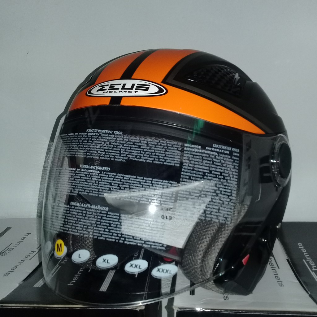 HELM ZEUS ZS - 610 MOTIF MATT BLACK / 0017 ORG