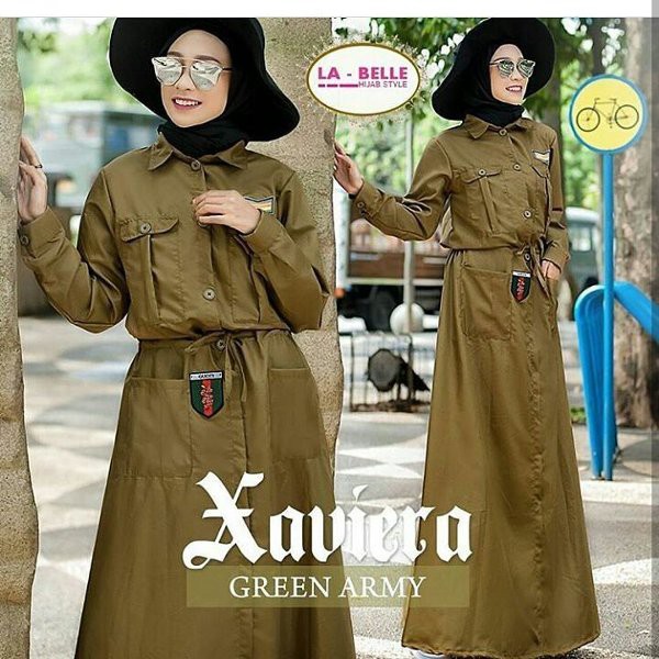 Baju Original ZH SHERENA Maxi Dress Muslim Modern Panjang Hijab Fashion Perempuan Casual Gamis Trend