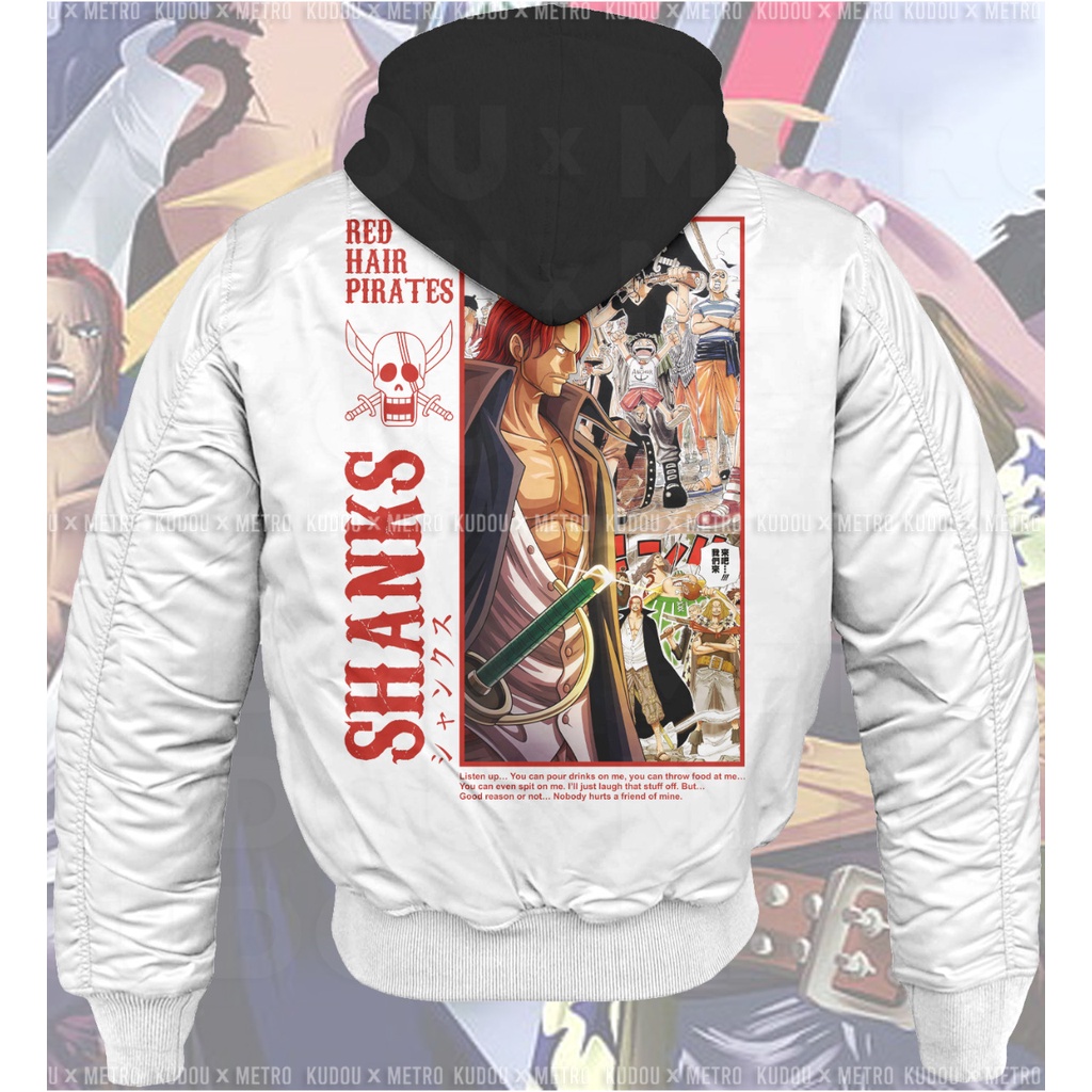 Bomber Waterproof Red Force Shanks Anime Manga One Piece Premium Unisex