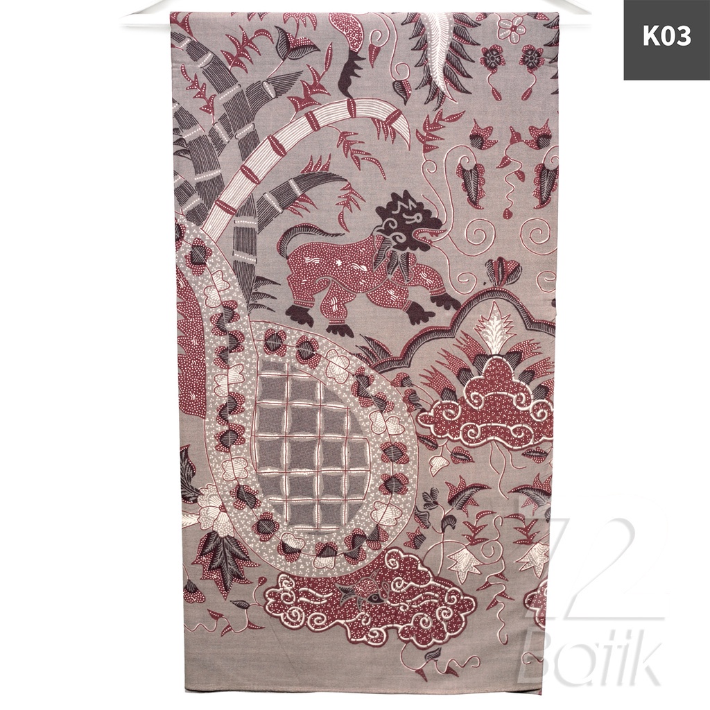 KAIN BATIK PREMIUM Bahan Katun Motif Macan Alas Warna Orange 721889 Cap 72 Jarik Jarit Samping Kebat Panjang Batik Katun Modern Premium Bahan Seragam Batik Pernikahan Kantor Keluarga Murah Kamen Jadi Batik Bali Lembaran