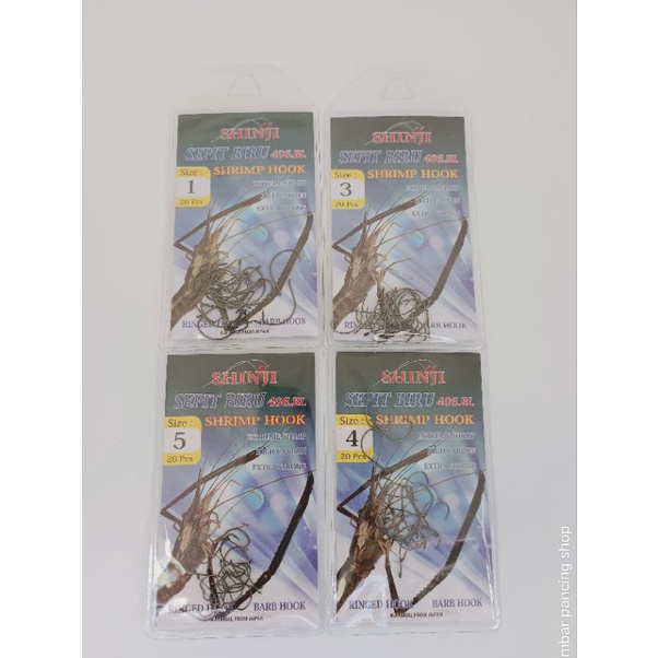 pancing udang kail udang kail shinji sepit biru shrimp hook