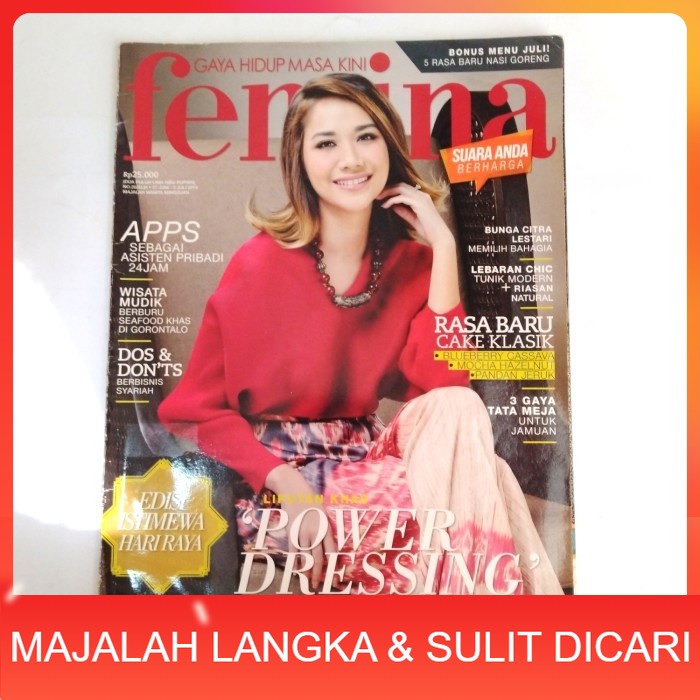 Majalah FEMINA No.26 Jun 2015 BUNGA CITRA LESTARI BCL Langka