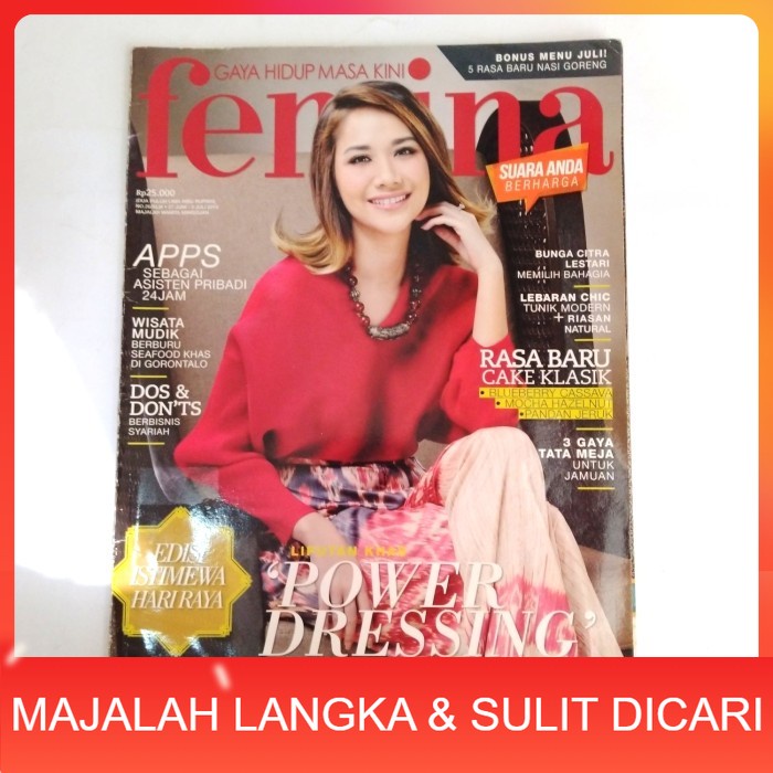 Majalah FEMINA No.26 Jun 2015 BUNGA CITRA LESTARI BCL Langka