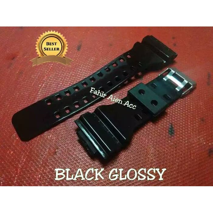 TALI JAM TANGAN CASIO G-SHOCK G8900 HITAM GLOSSY RUBBER STRAP