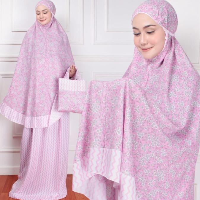 DIONISIA Mukena Dewasa Motif Bunga Model Terbaru Cantik Alesha