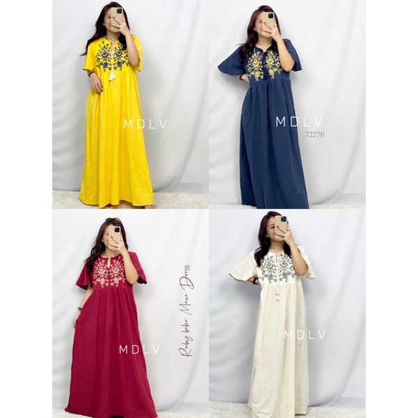 MDLV ~ 72270# Ruby Boho Maxi Dress Import Dress Muslim Fashion import