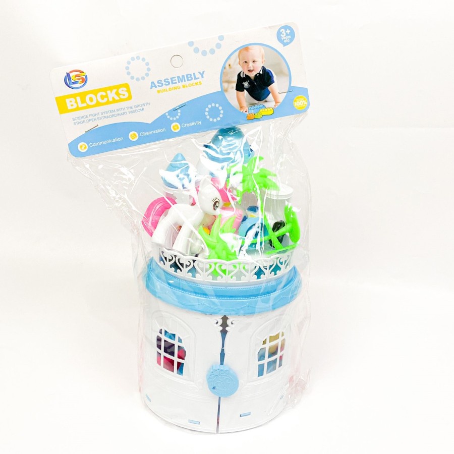 Mainan Anak Rumahan Set Little Pony - Assembly Building Block Castle