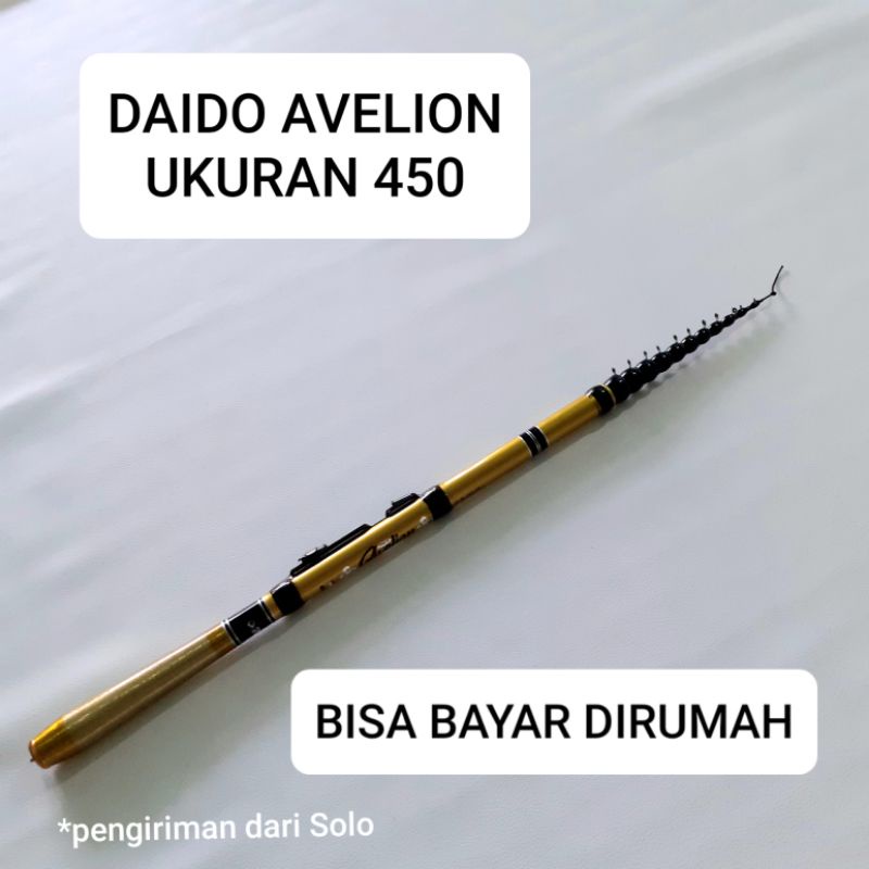 Tegek Pancing Daido Avelion set kolong lengkap bahan carbon ukuran 450