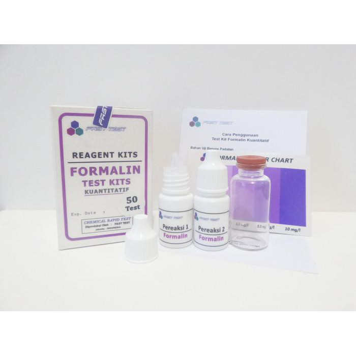 Diskon Test Kit Formalin Kuantitatif 50 Test / Formaldehyde Testkit Kualitas Premium