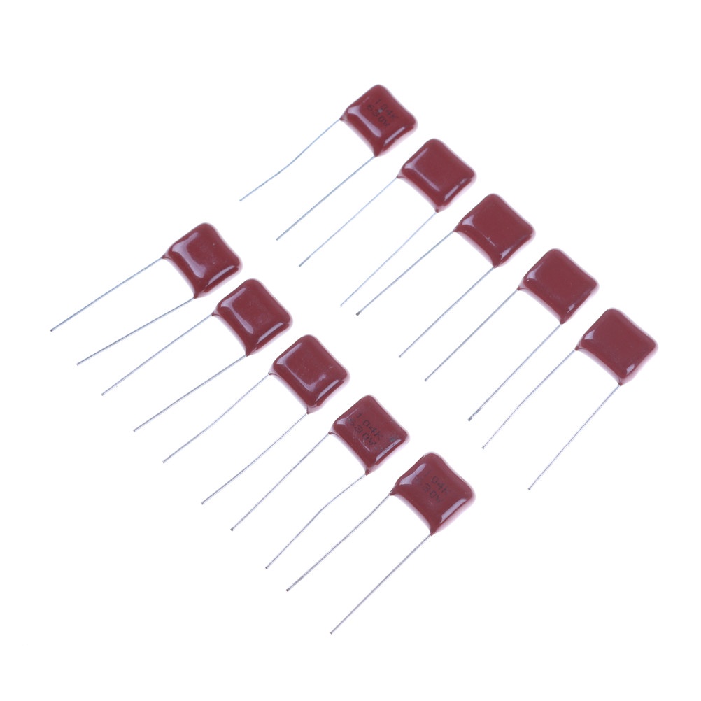 【justenjoyingg.id】10pcs CBB 104J 630V 100NF 0.1UF P10mm Metallized Film Capacitor