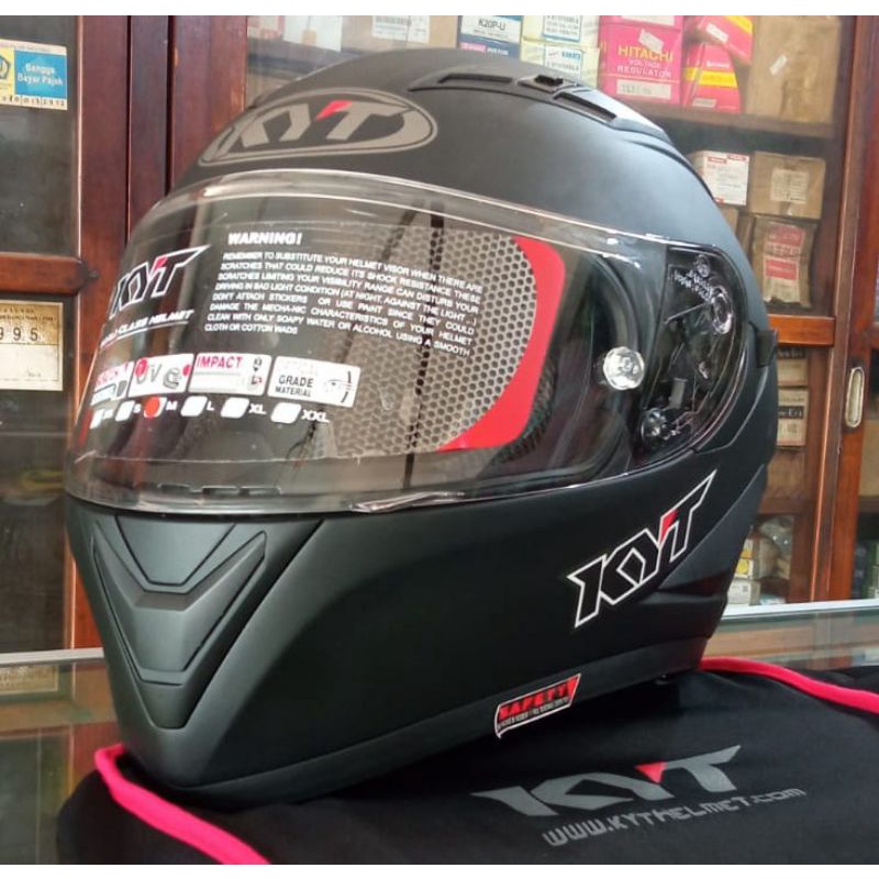 Jual HELM KYT FALCON FR RADIANT Blackdoff ORIGINAL SNI & DOT (ONGKIR