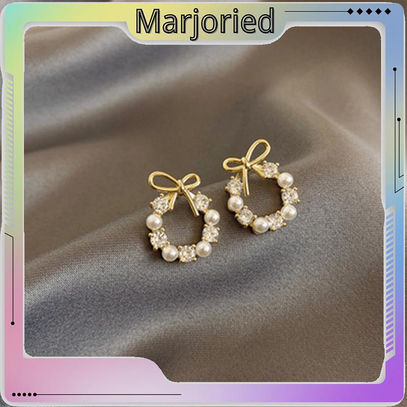 Fashion Korea Sepasang Anting Mutiara Garland Aksesoris Mode-MJD