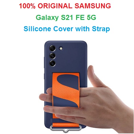 SAMSUNG Silicone Cover with Strap Galaxy S21 FE 5G Original